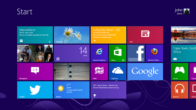 Interfata Metro - Windows 8